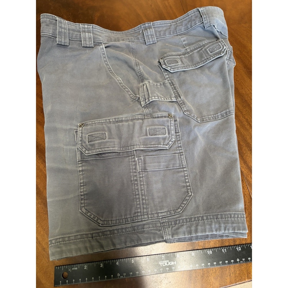 Duluth Trading Company Mens Size 38 Gray Flex Fire Hose Cargo Shorts Relaxed Fit - Picture 6 of 13